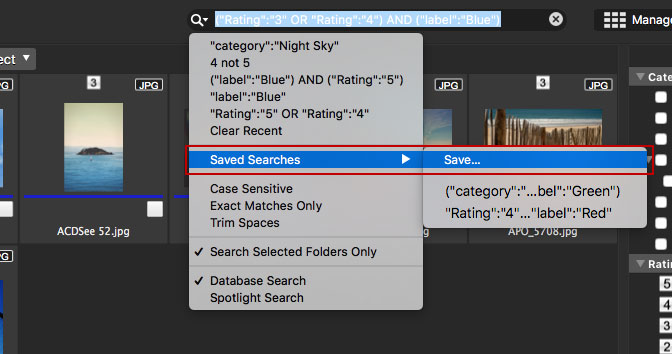 Saved searches