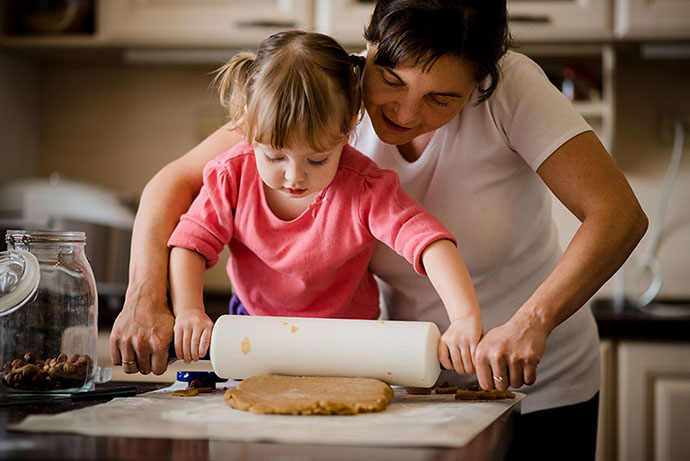 Mother and daughter candid photography