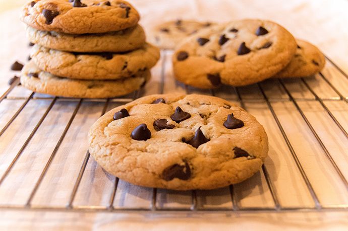 batch of chocolate chip cookies