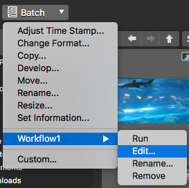 Edit preset